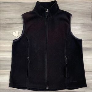 L.L. BEAN Women's Vest Size Large Classic Polartec Fleece Regular Fit Full Zip